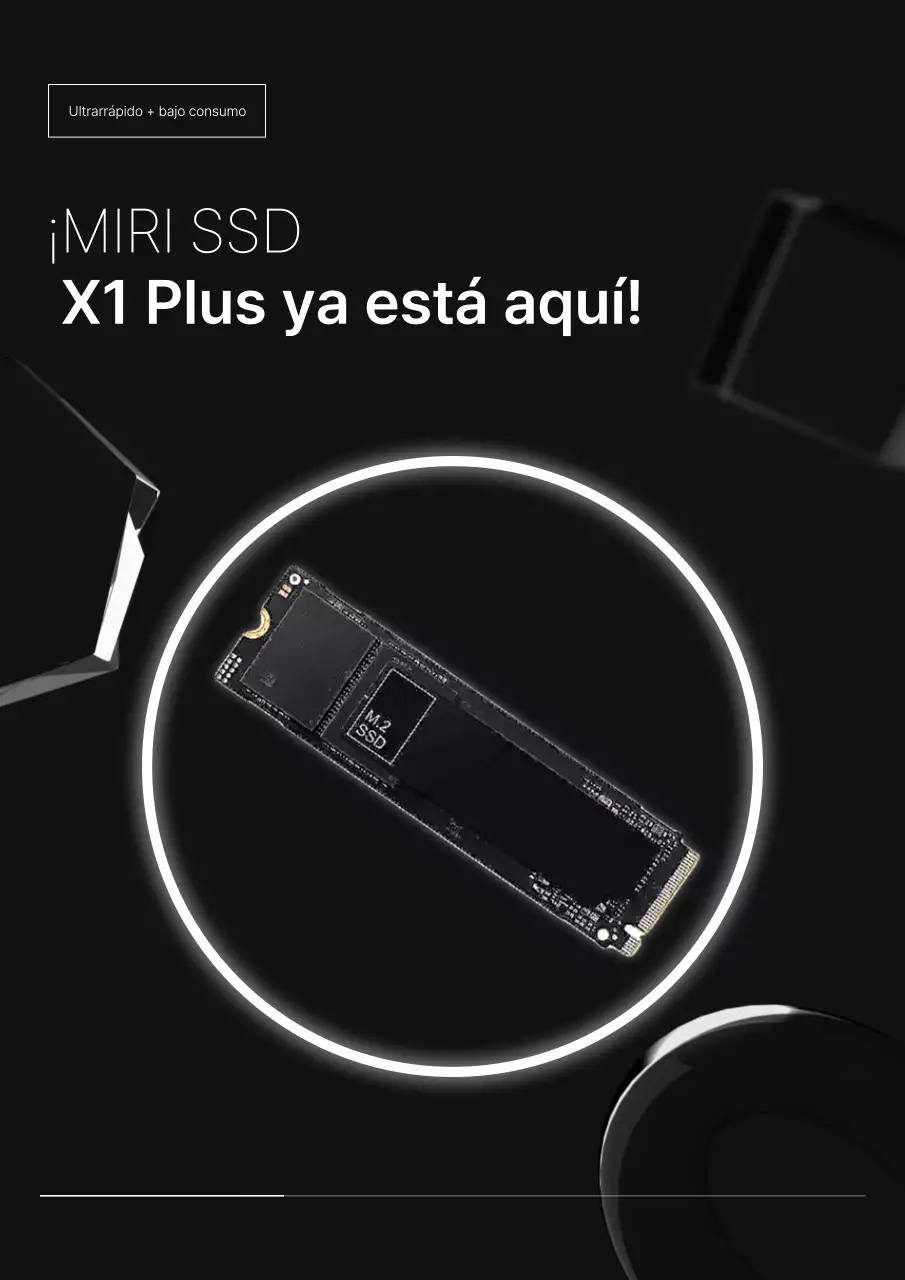 Promoción de productos de tecnología moderna negra