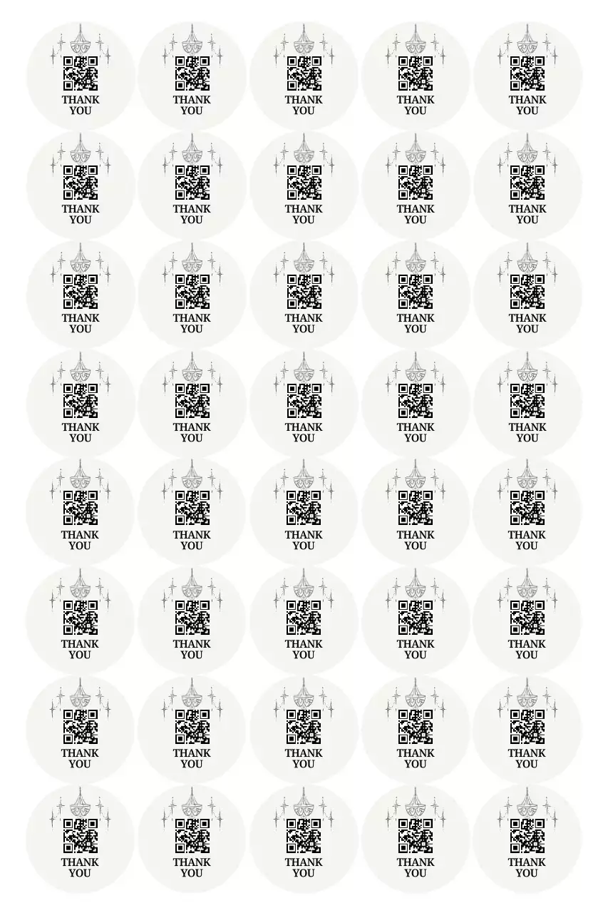 Stiker Terima Kasih Minimalis Hitam Putih