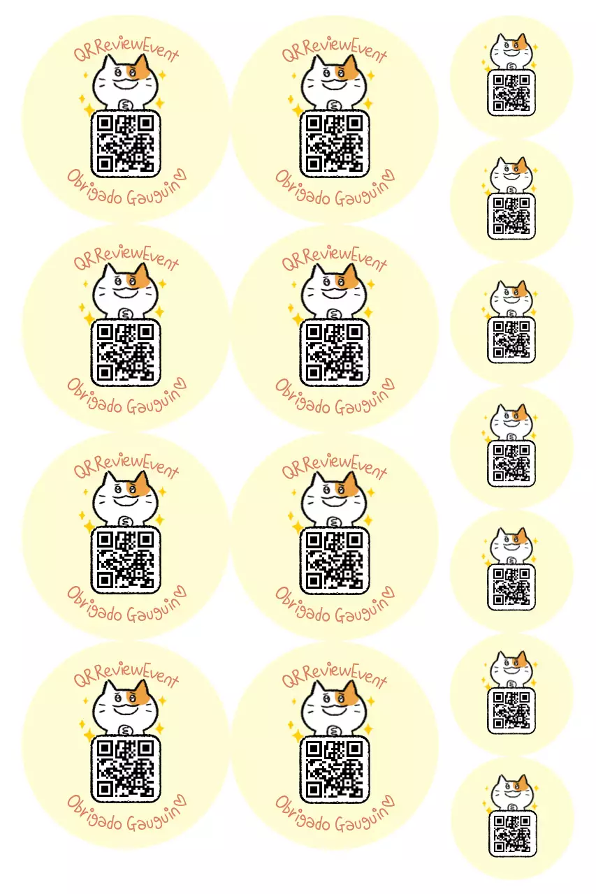 Adesivos amarelos fofos para eventos