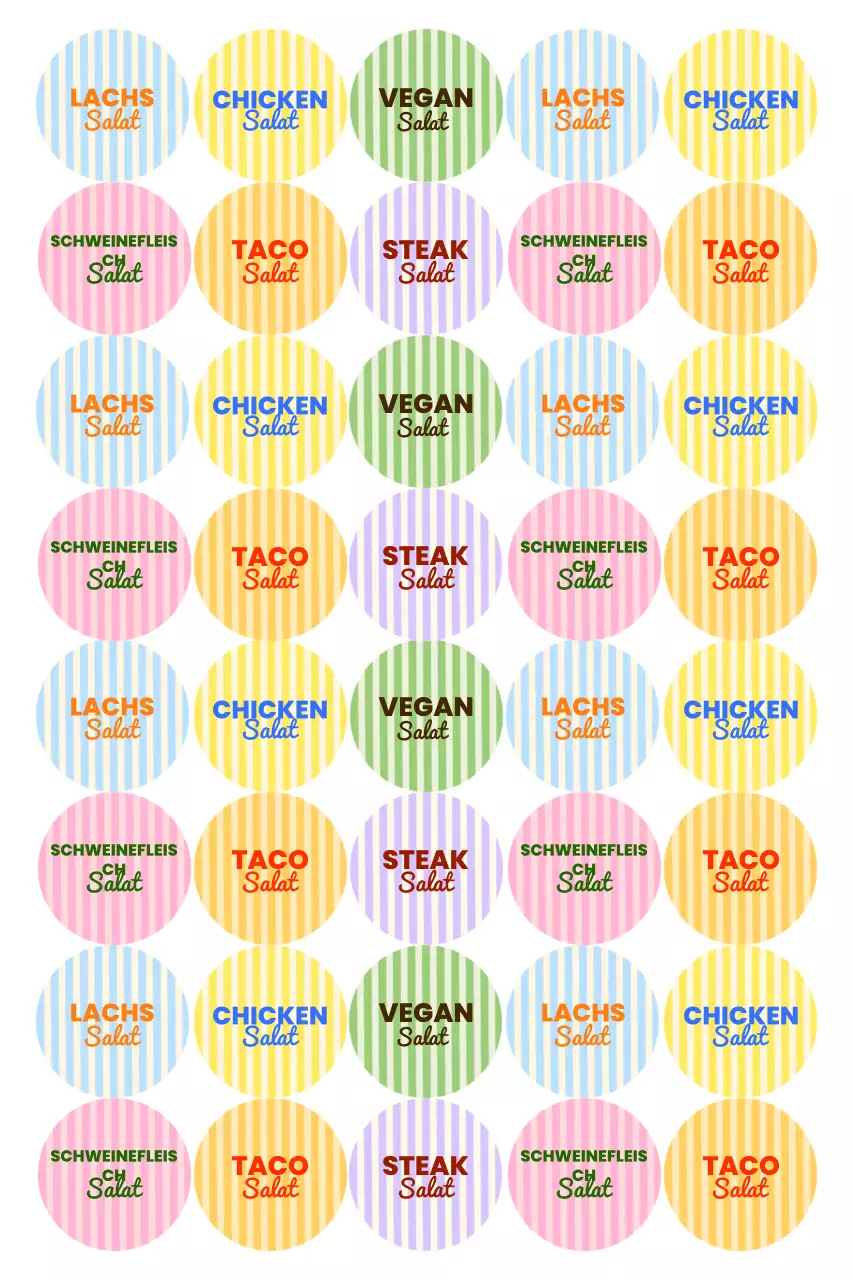 Lila Pop Food Aufkleber