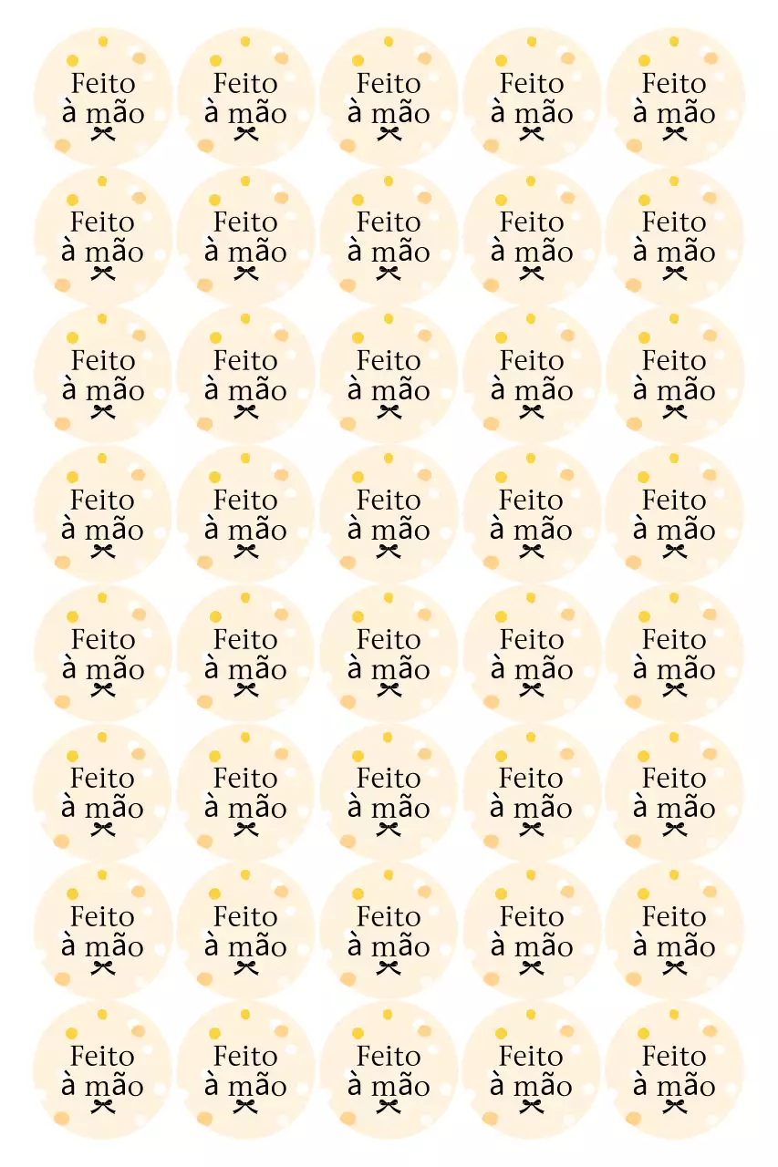 Adesivos simples bege feitos à mão