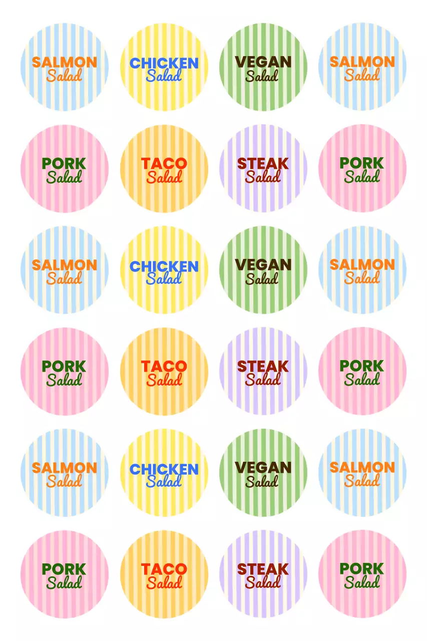 Blue Simple Salad Sticker