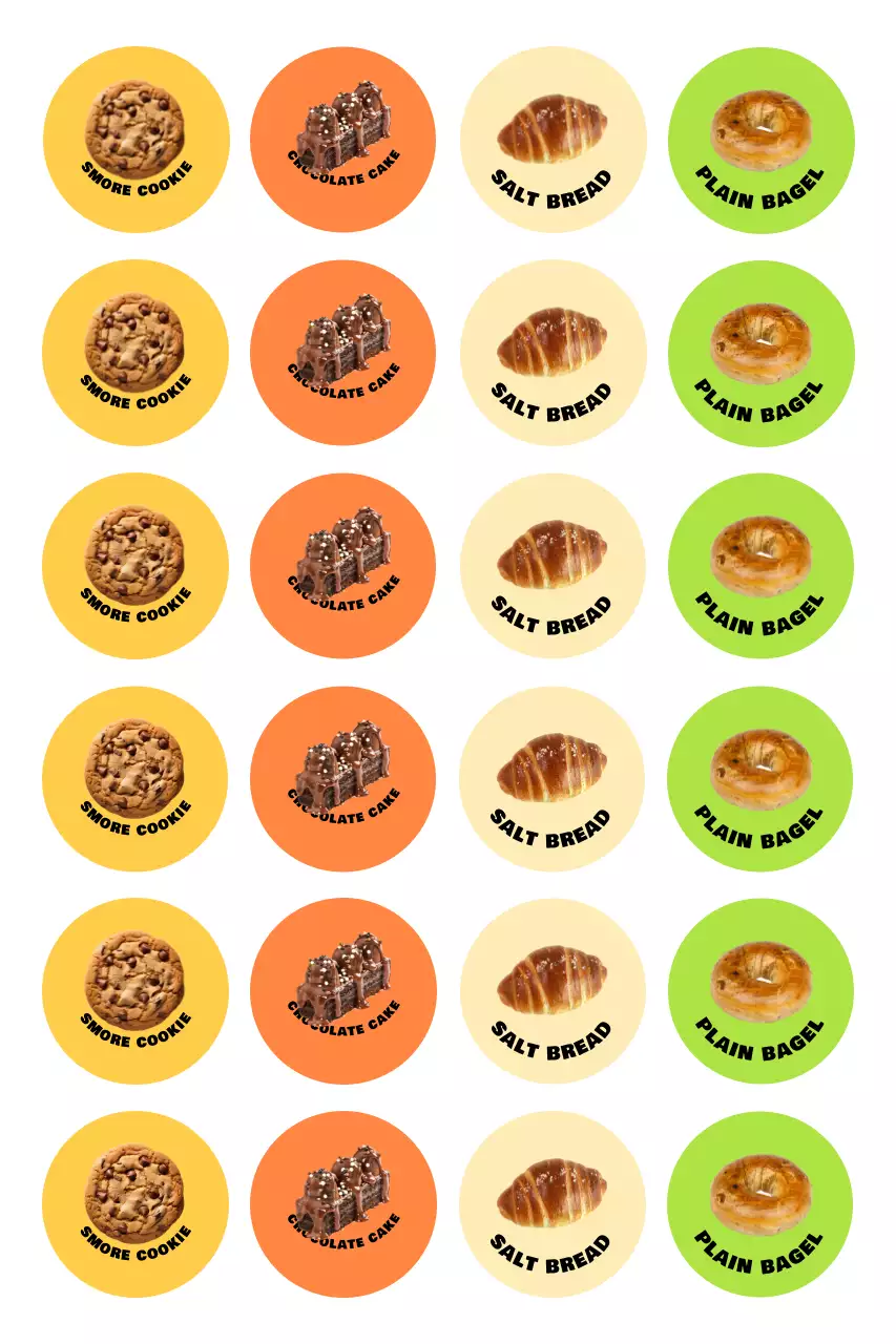 Yellow Simple Bakery Sticker