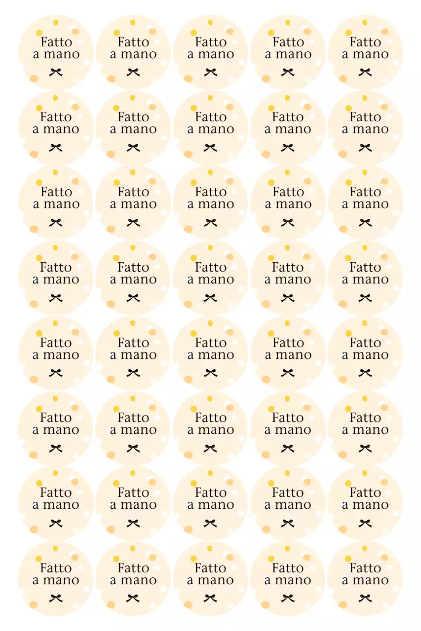 Adesivi semplici beige fatti a mano