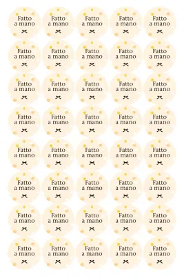 Adesivi semplici beige fatti a mano
