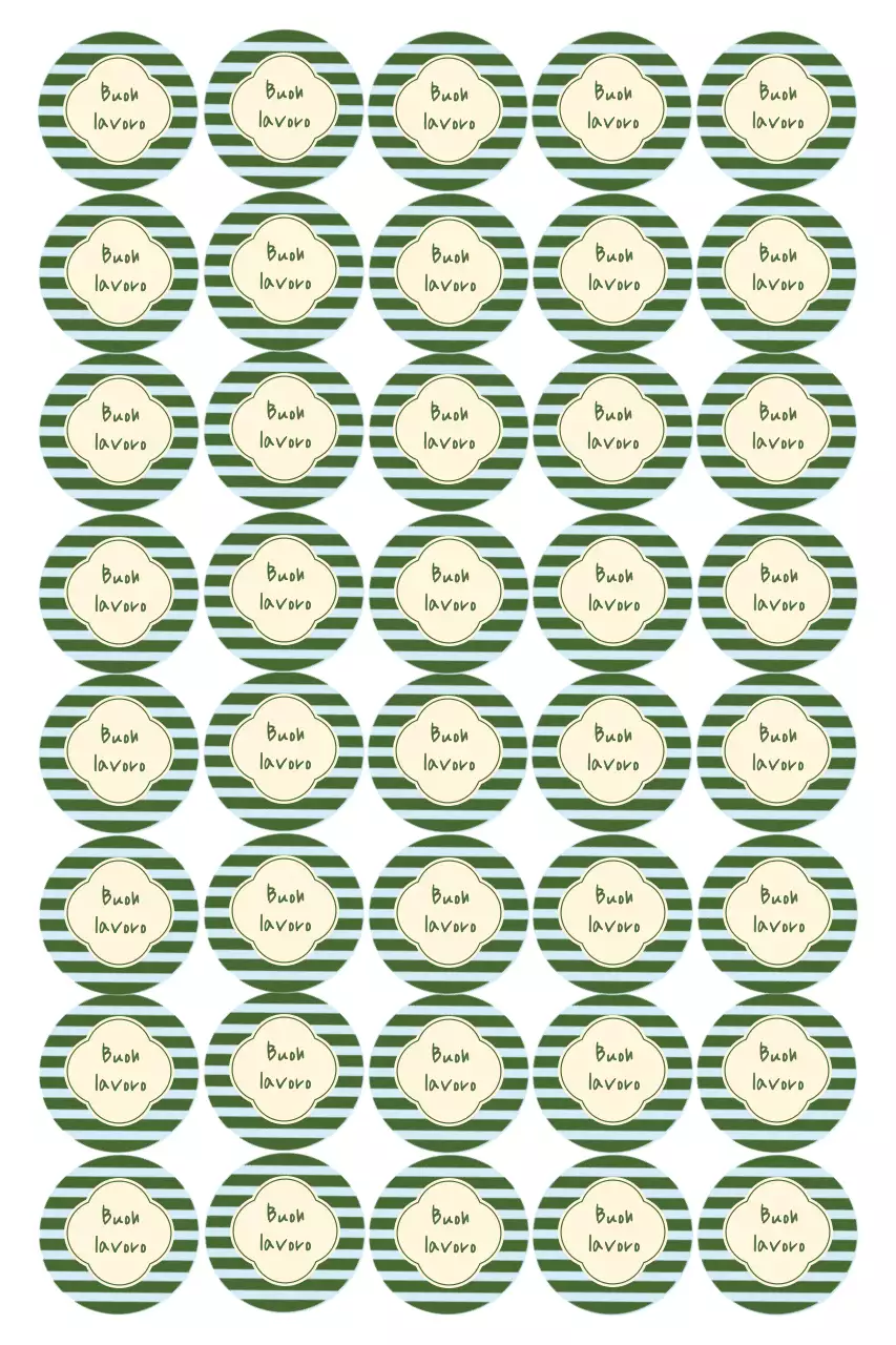 Adesivi di cancelleria emozionali semplici e verdi