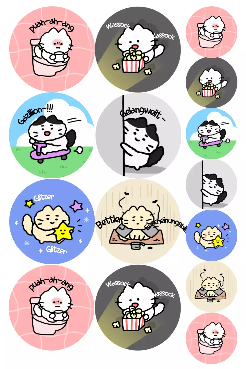 Rosa süße Charakteraufkleber