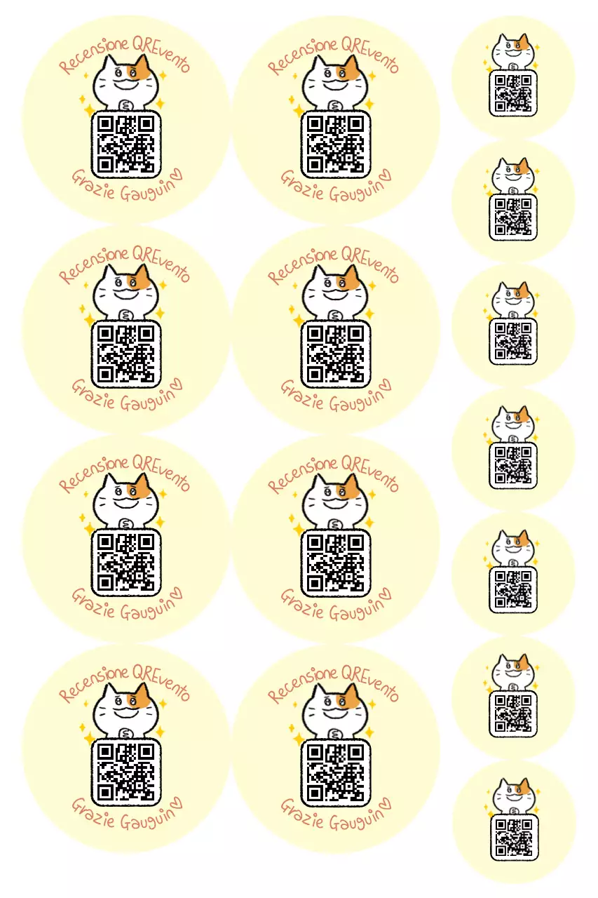 Adesivi gialli carini per eventi