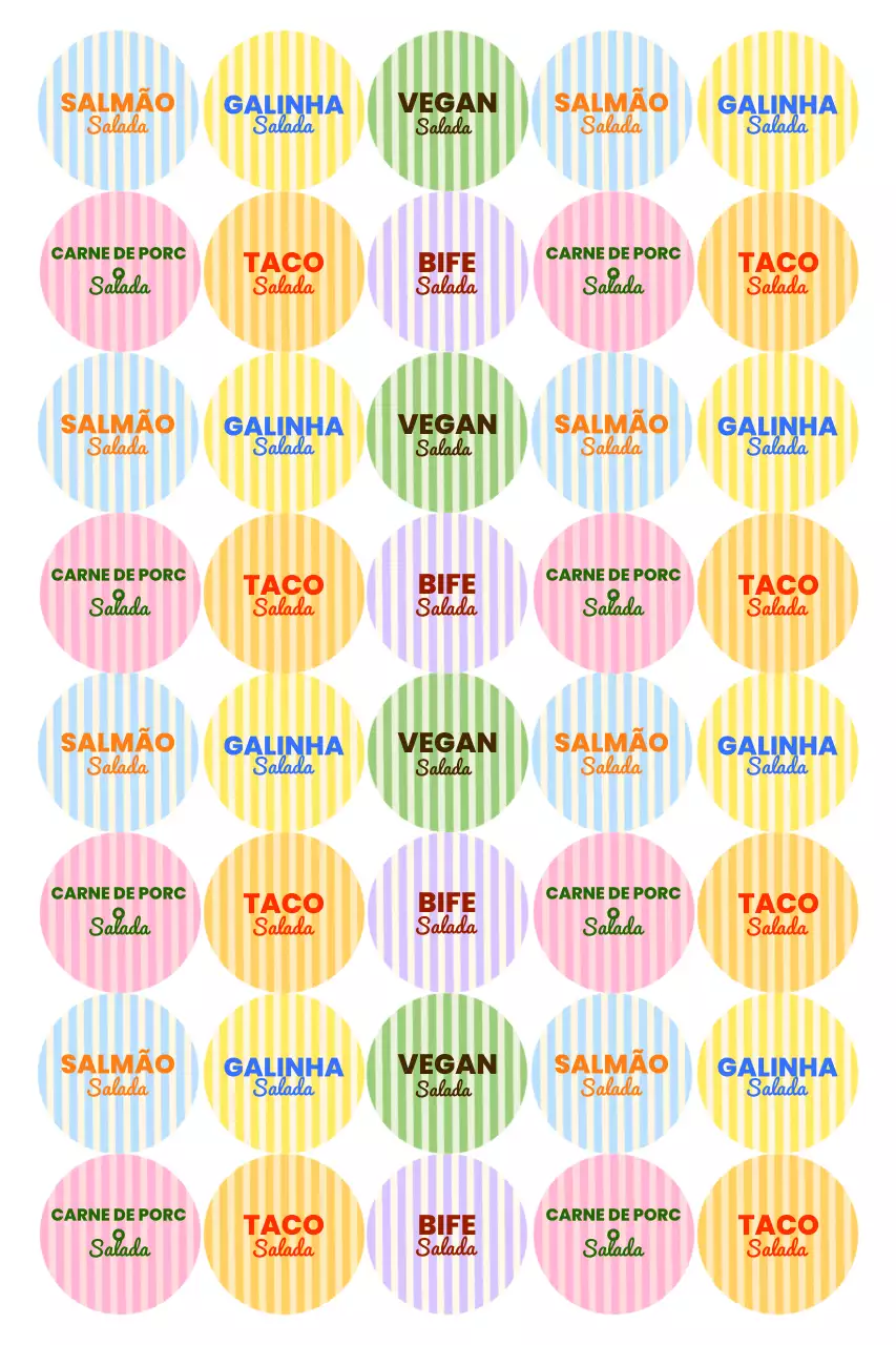 Adesivos de comida pop roxos