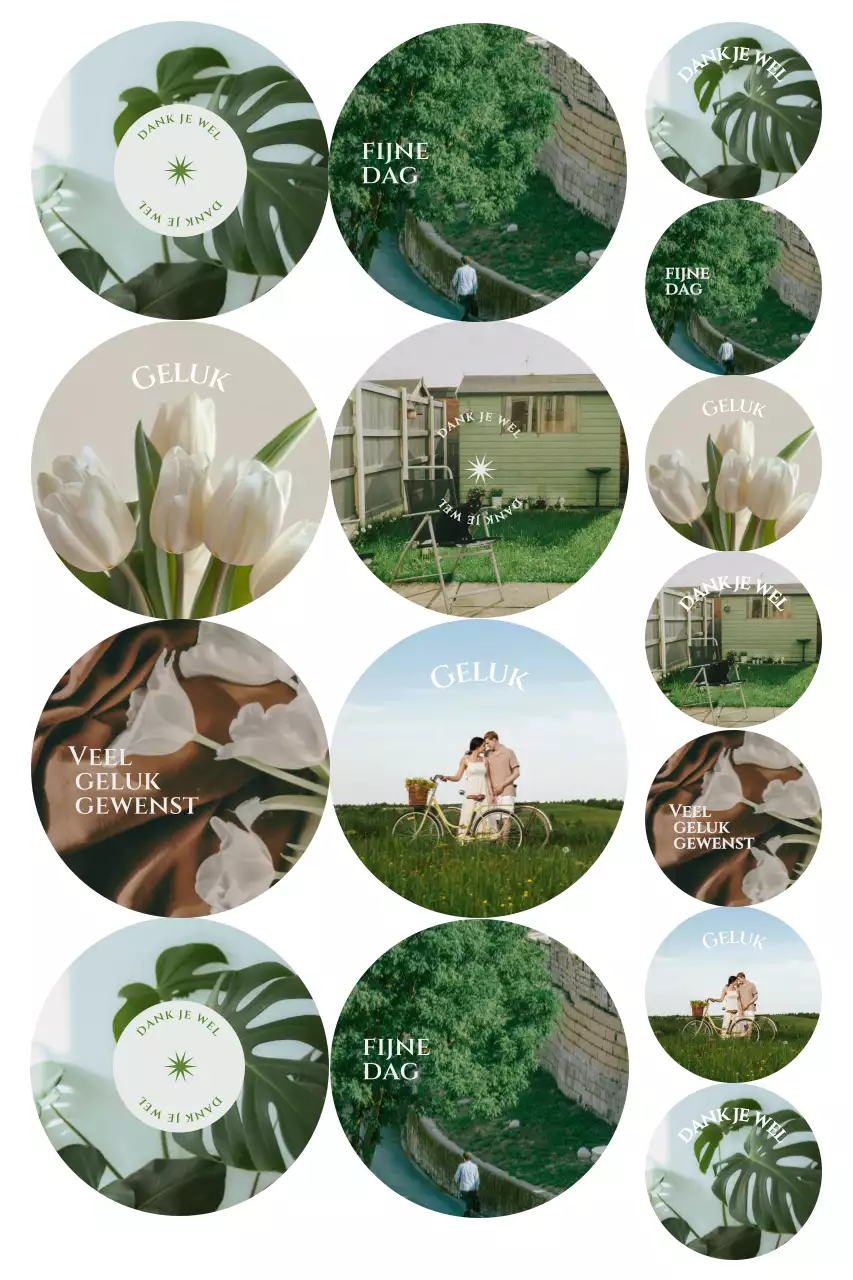 Groene minimale berichtsticker