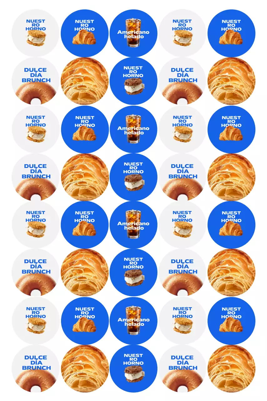 Promoción de la panadería Blue Pop Art