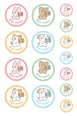 Frase linda en pegatina verde