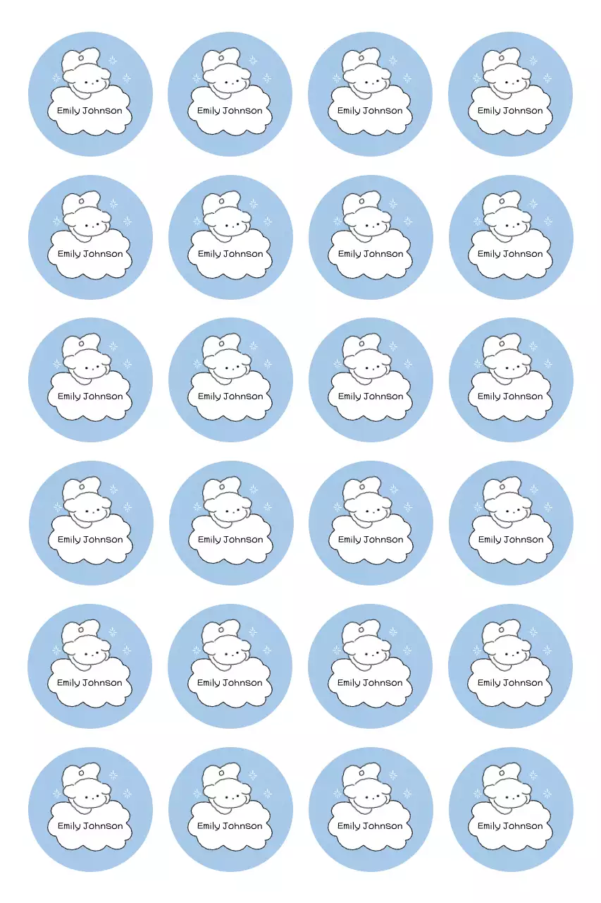 Sky blue cute sticker phrase