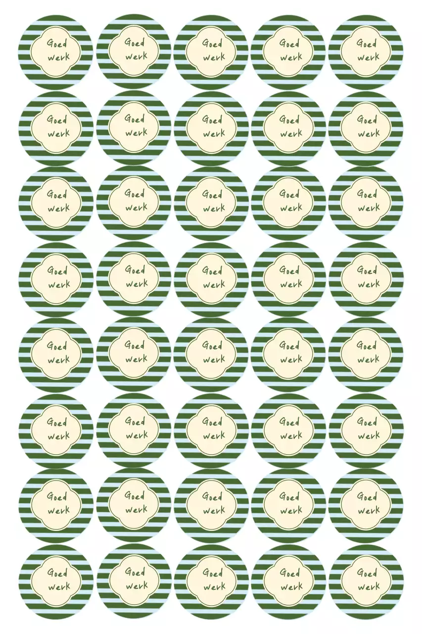 Groene, eenvoudige emotionele stickers voor op kantoor