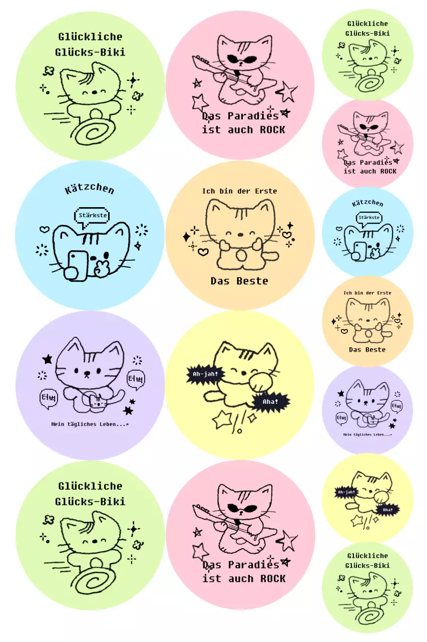 Pastell süße Sticker Waren