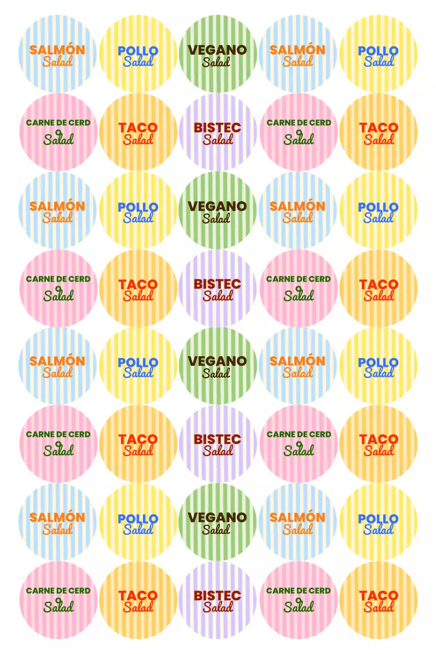 Pegatinas de comida pop moradas