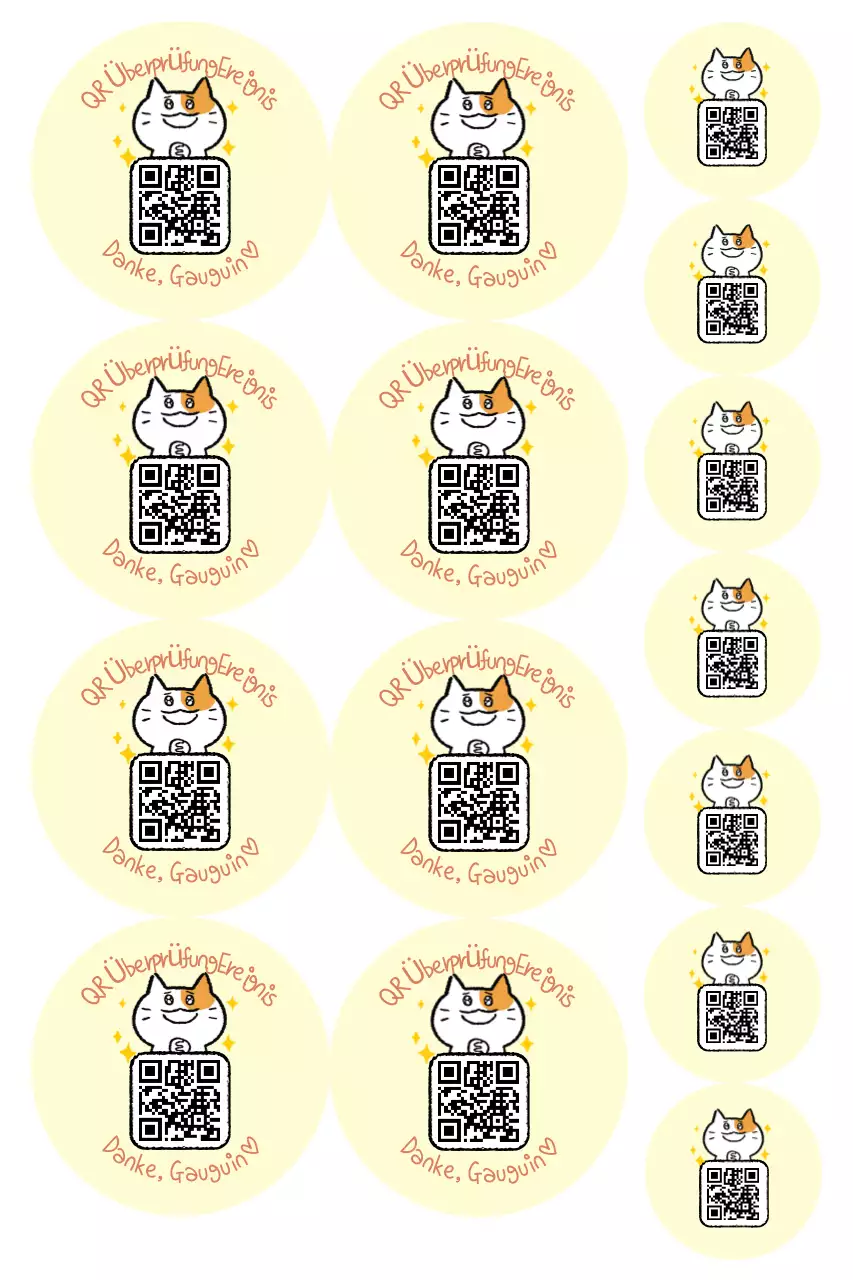 Gelbe süße Event-Aufkleber