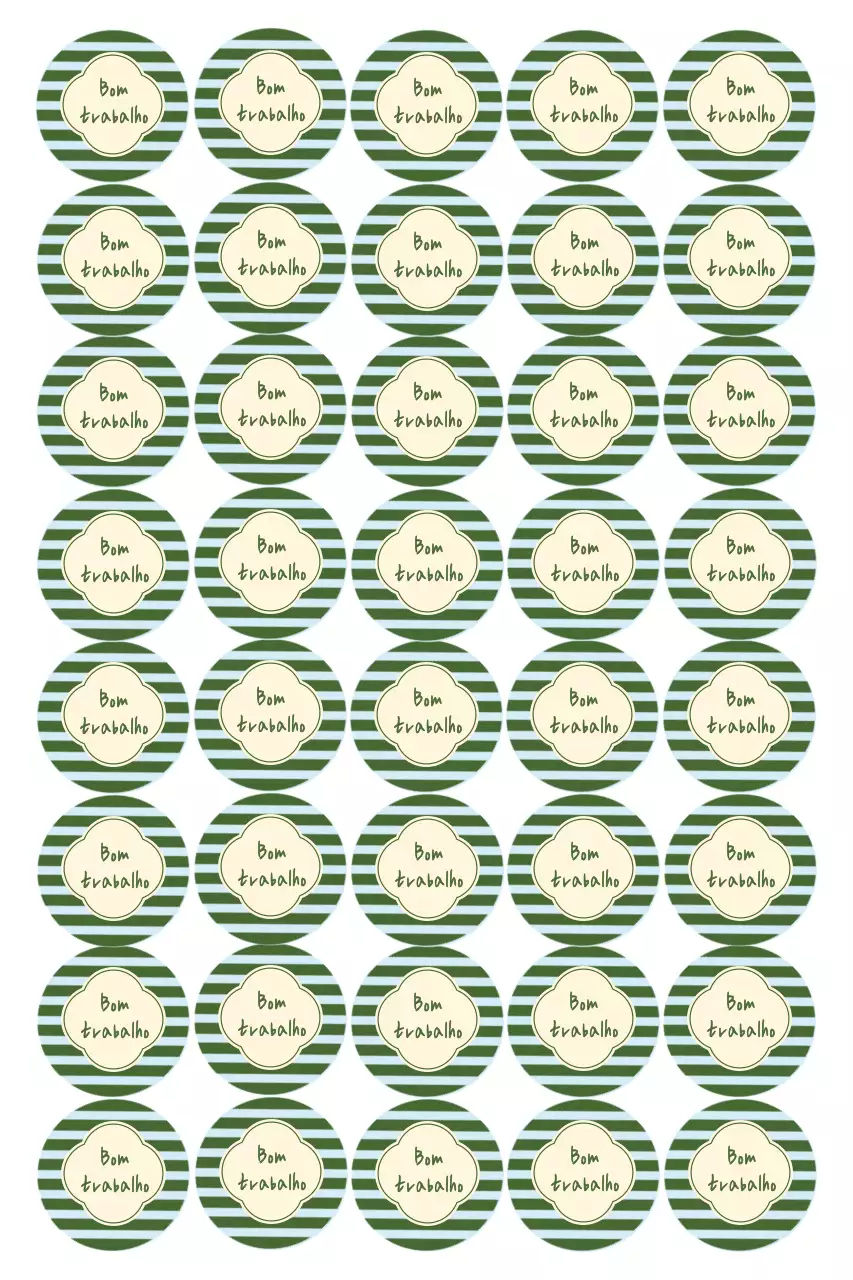 Adesivos de papelaria simples e emocionais verdes