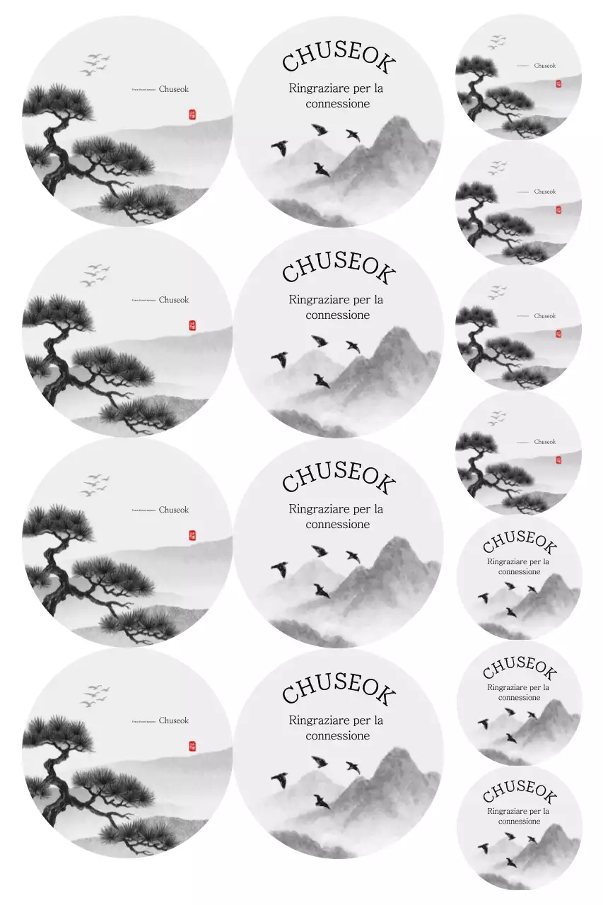 Celebrazione tradizionale del Chuseok in bianco e nero