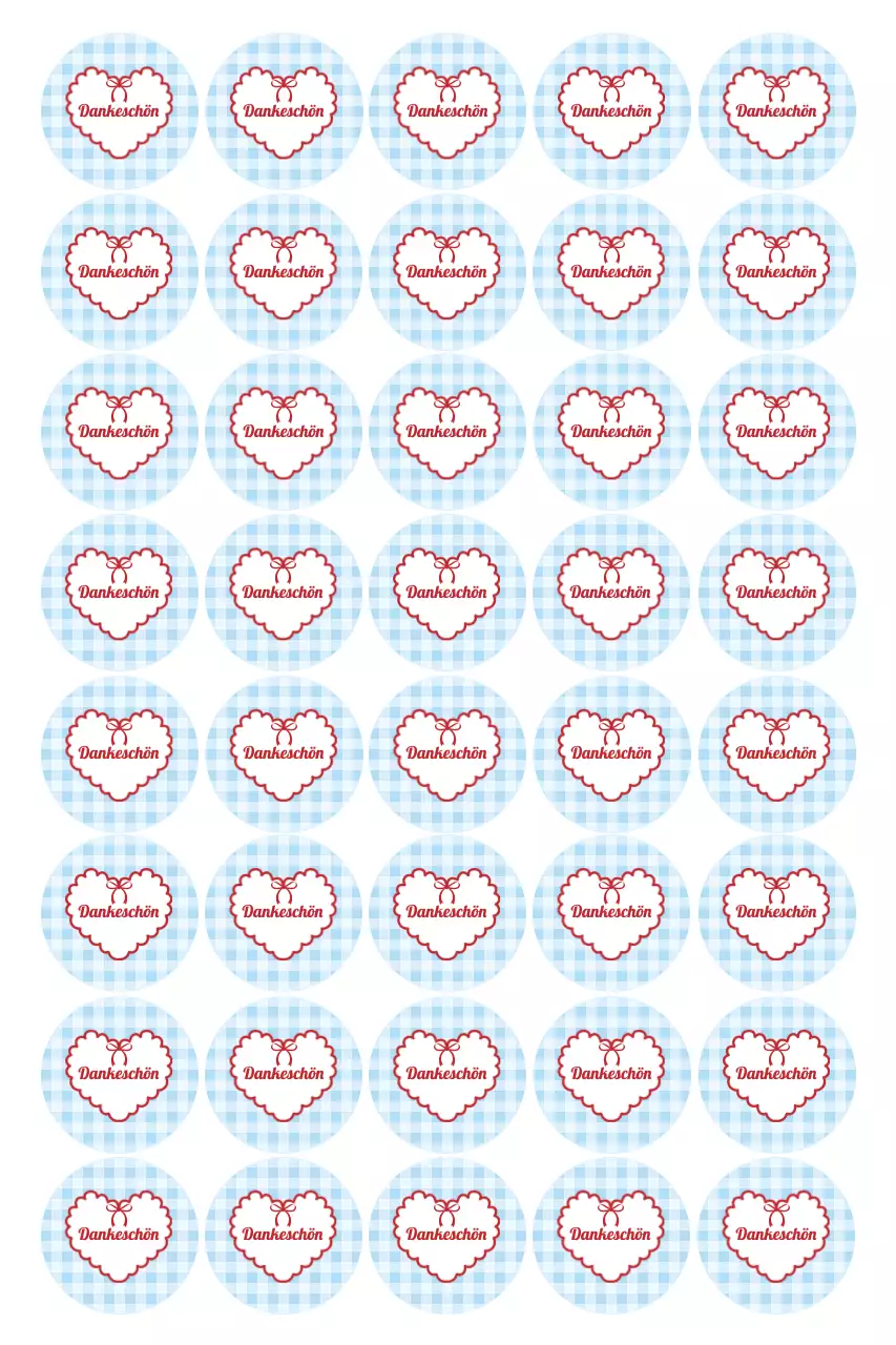 Himmelblauer einfacher Dankeschön-Aufkleber