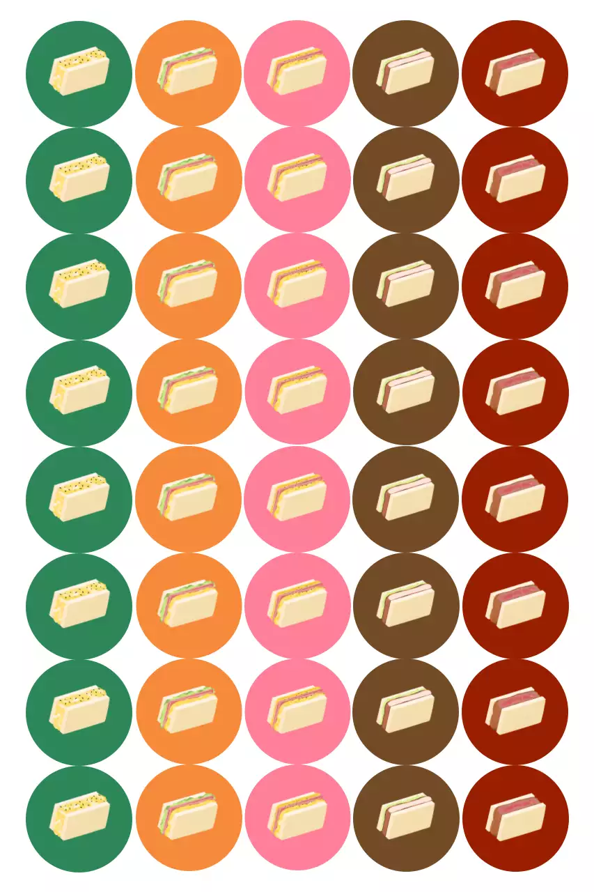 Adesivo de Padrão Retro Laranja