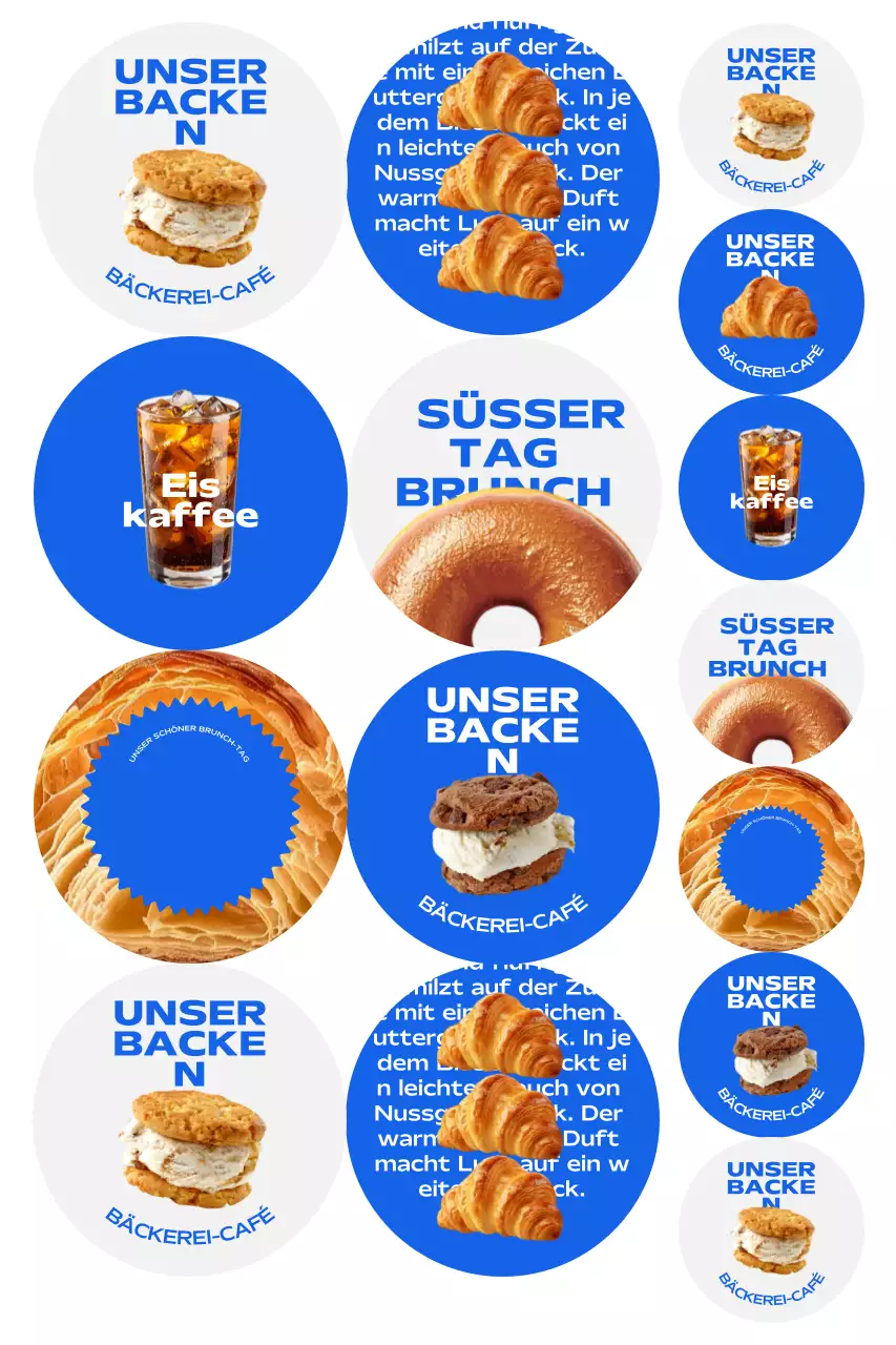 Blue Modern Brunch-Menü-Aktion