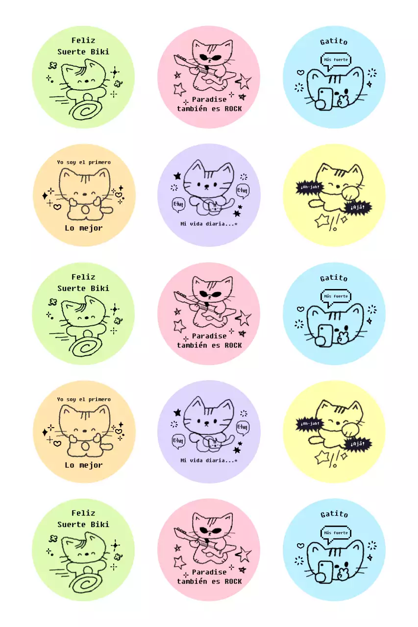 Lindos artículos adhesivos verdes