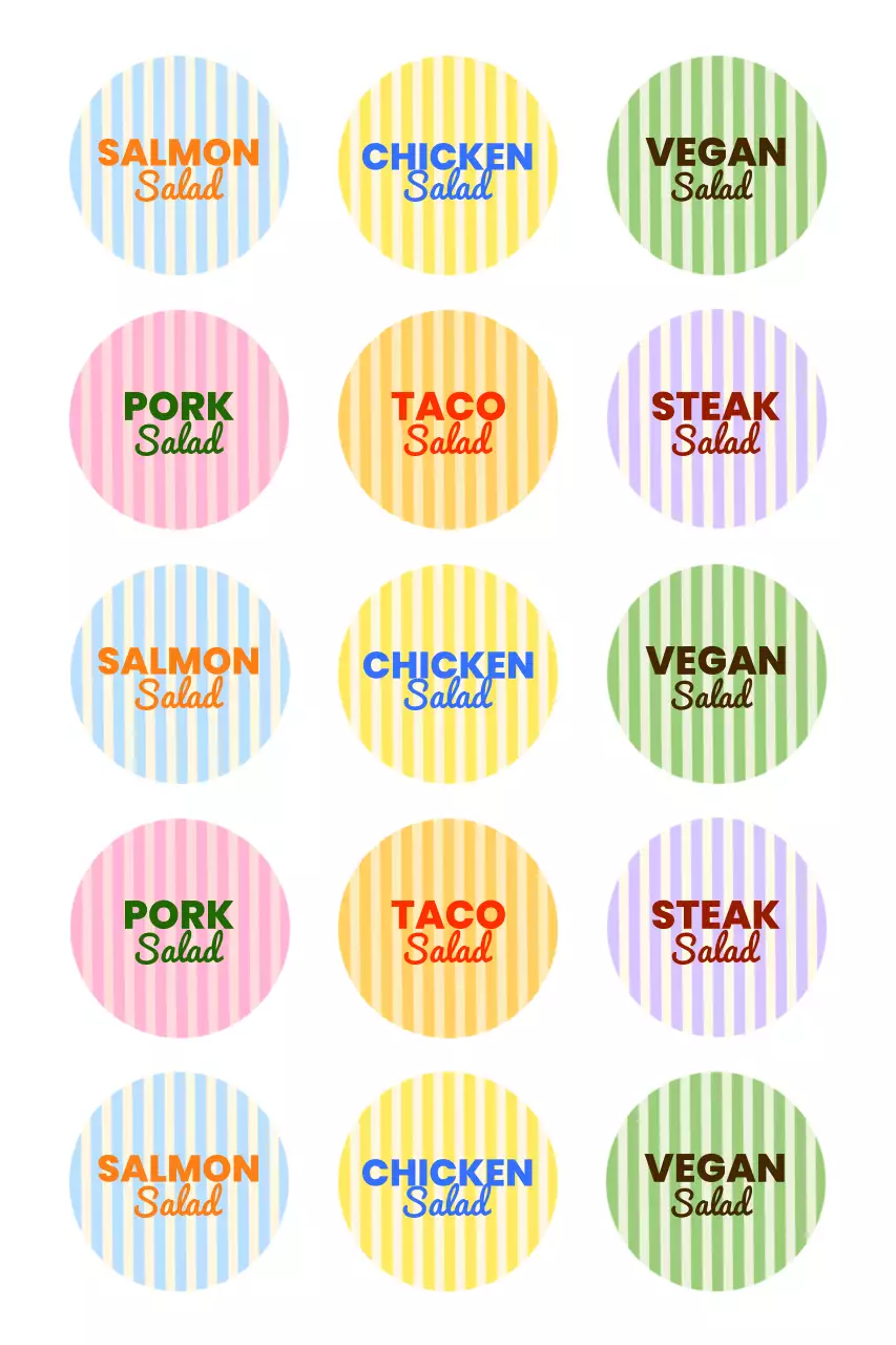 Purple Pop Food Stickers