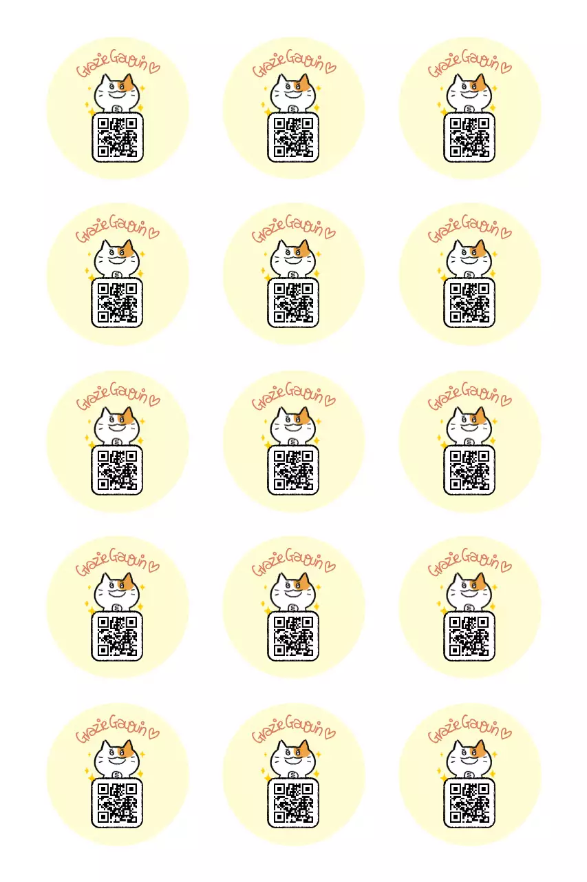 Adesivo giallo con codice QR carino