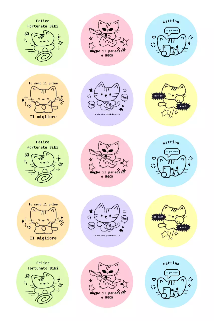 Articoli adesivi carini verdi