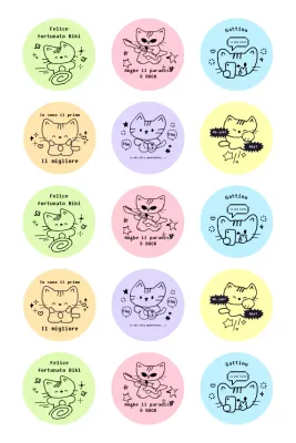 Articoli adesivi carini verdi