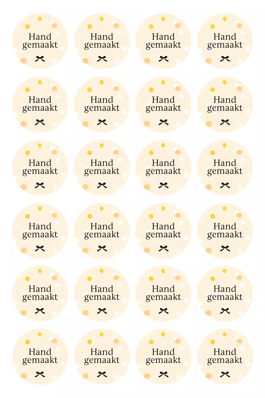 Beige eenvoudige handgemaakte stickers