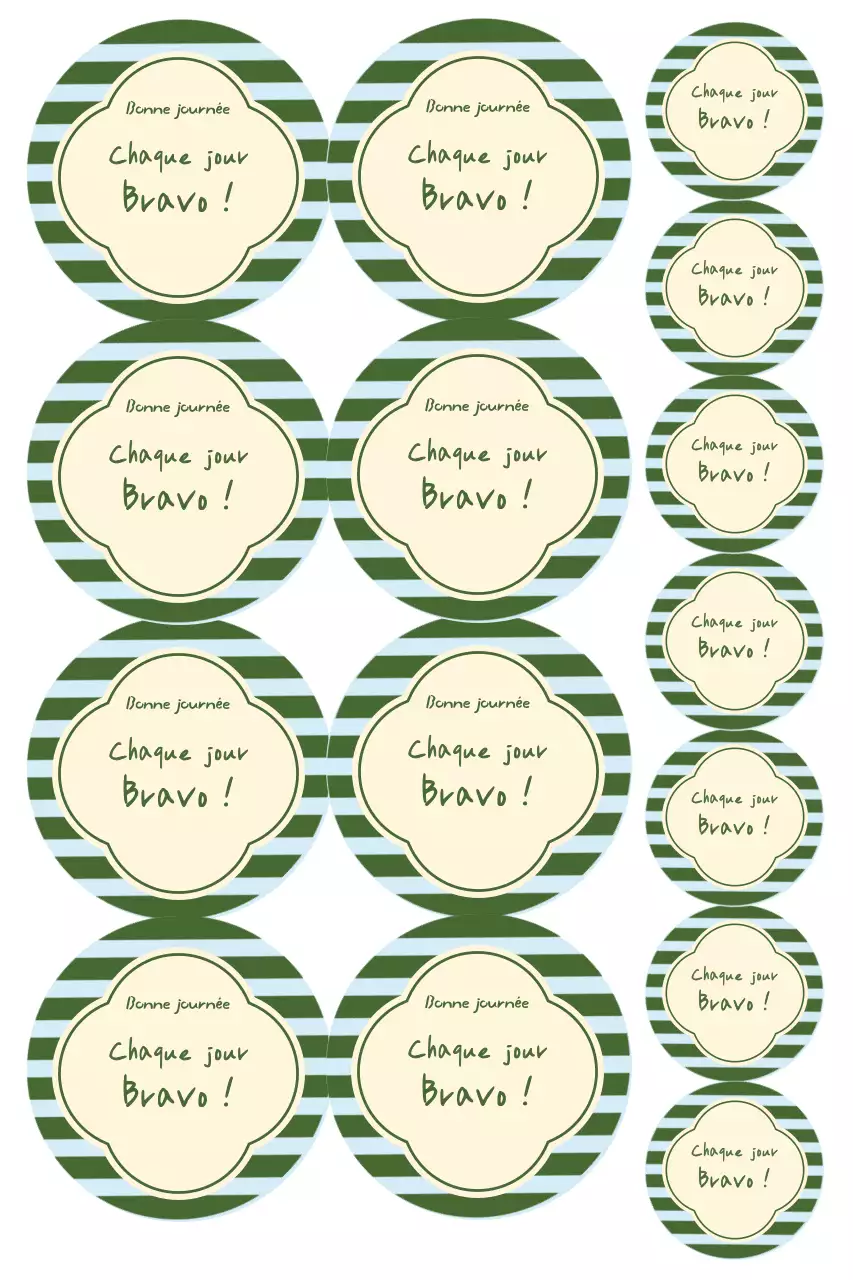 Autocollant de message simple vert