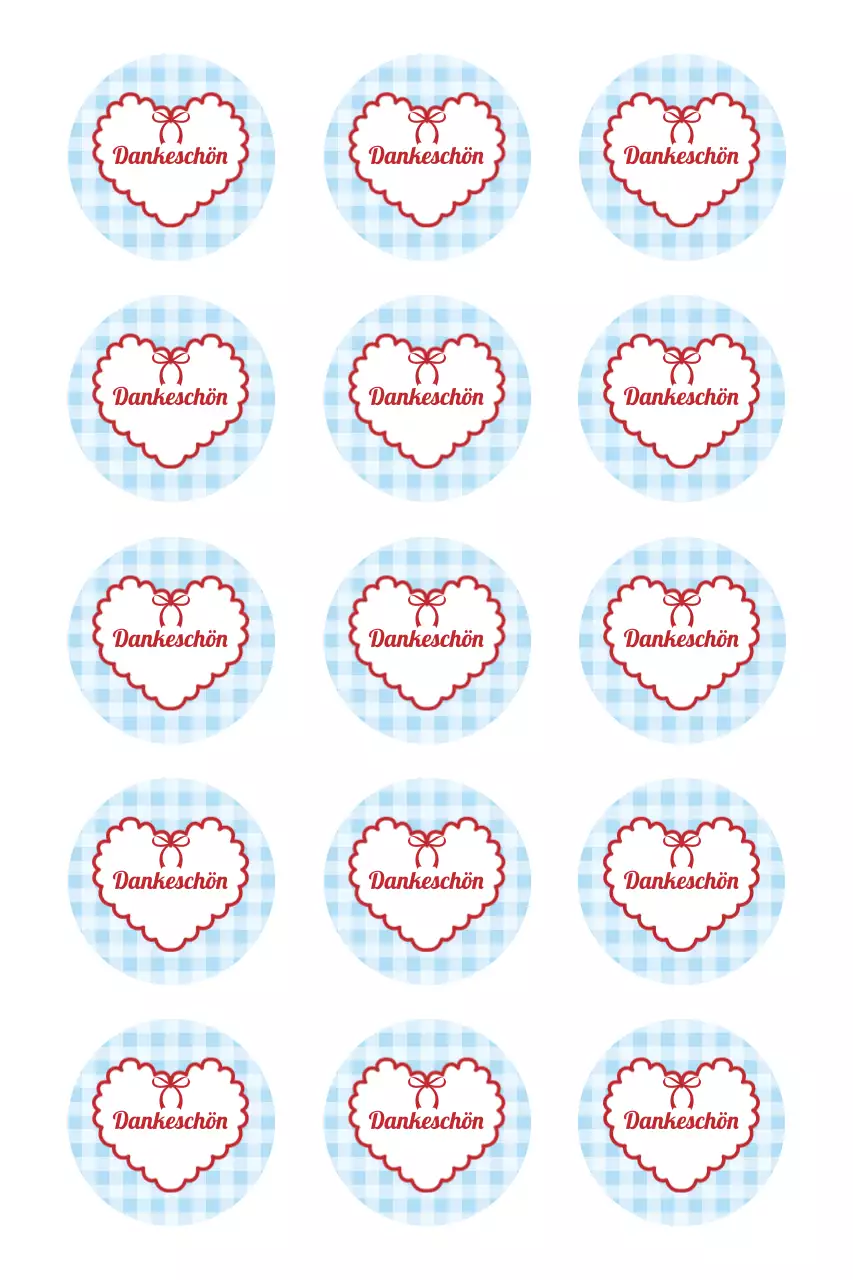 Himmelblauer einfacher Dankeschön-Aufkleber
