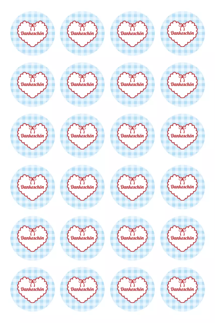 Himmelblau Niedlich Danke Postkarte