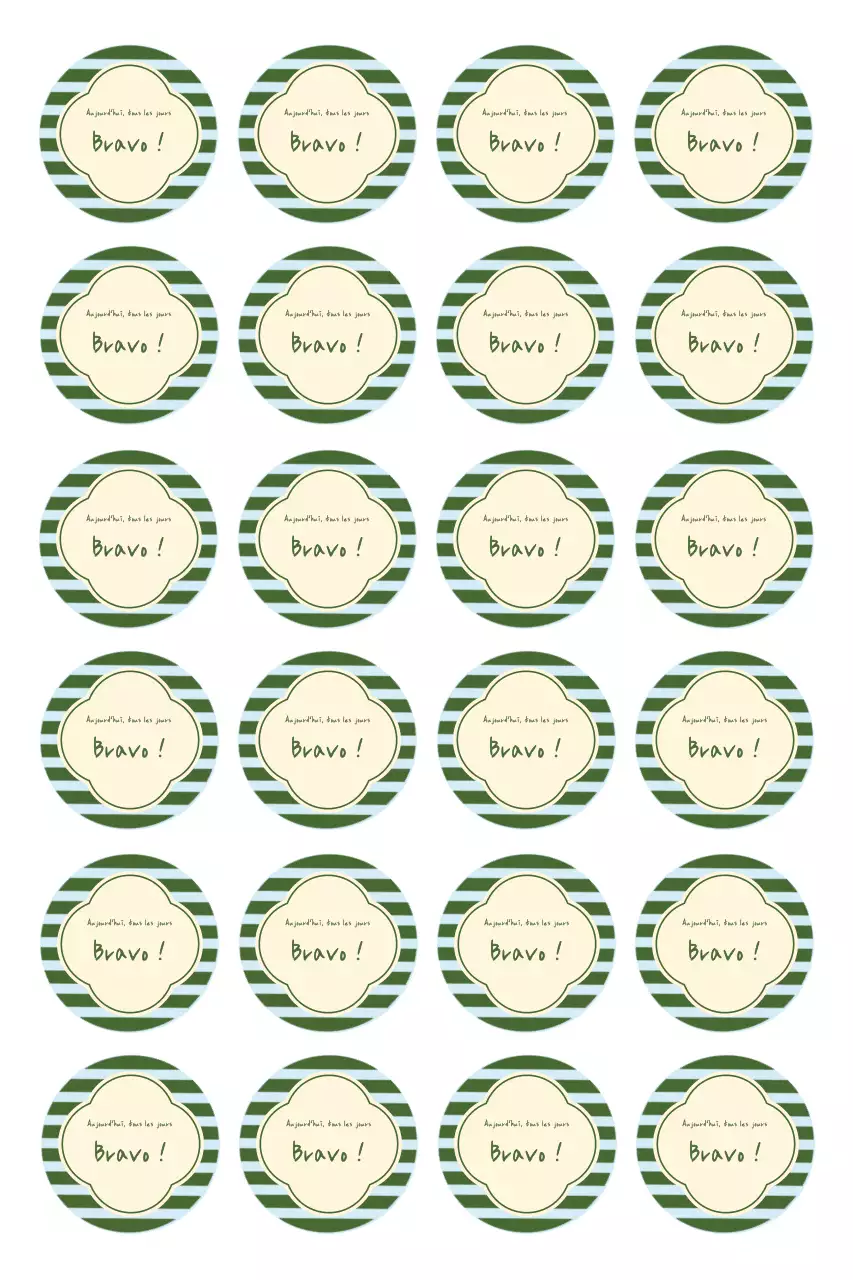 Autocollant vert simple et encourageant