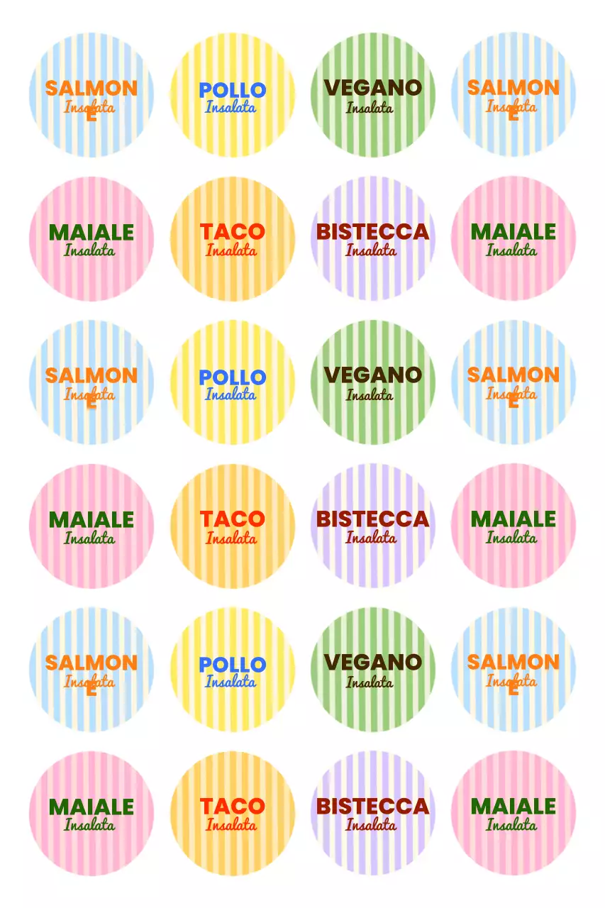 Adesivo semplice per insalata blu