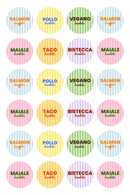 Adesivo semplice per insalata blu