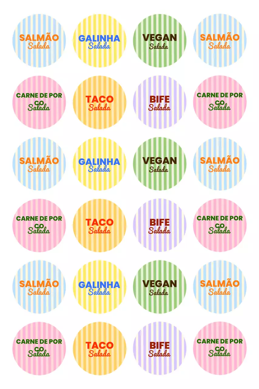 Adesivo de Salada Simples Azul