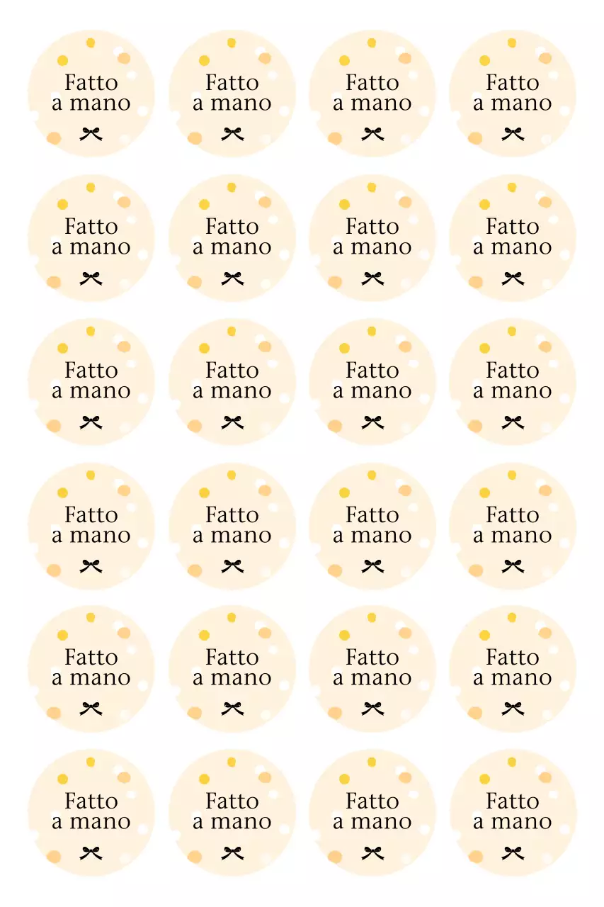 Adesivi semplici beige fatti a mano