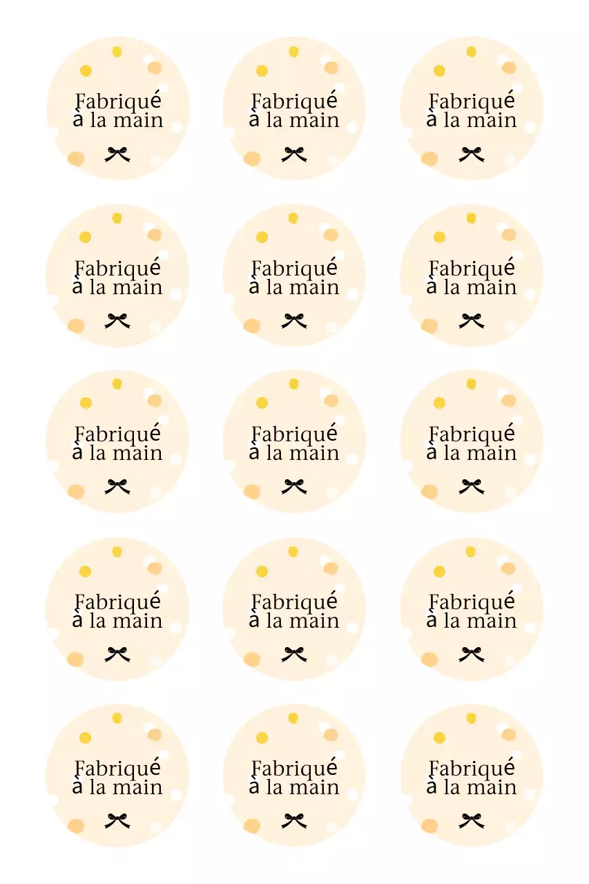 Création d'autocollants simples beiges