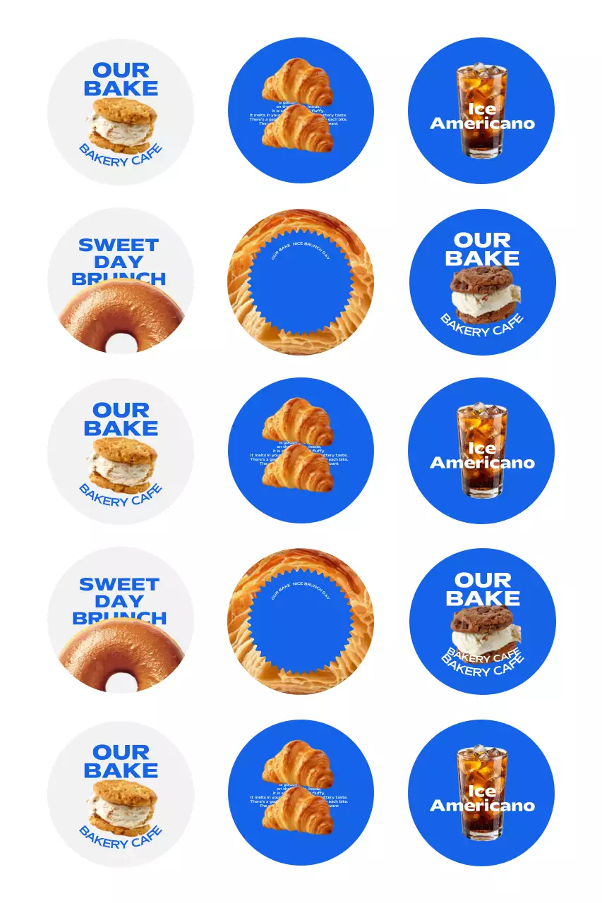 Blue Simple Brunch Menu Promotion