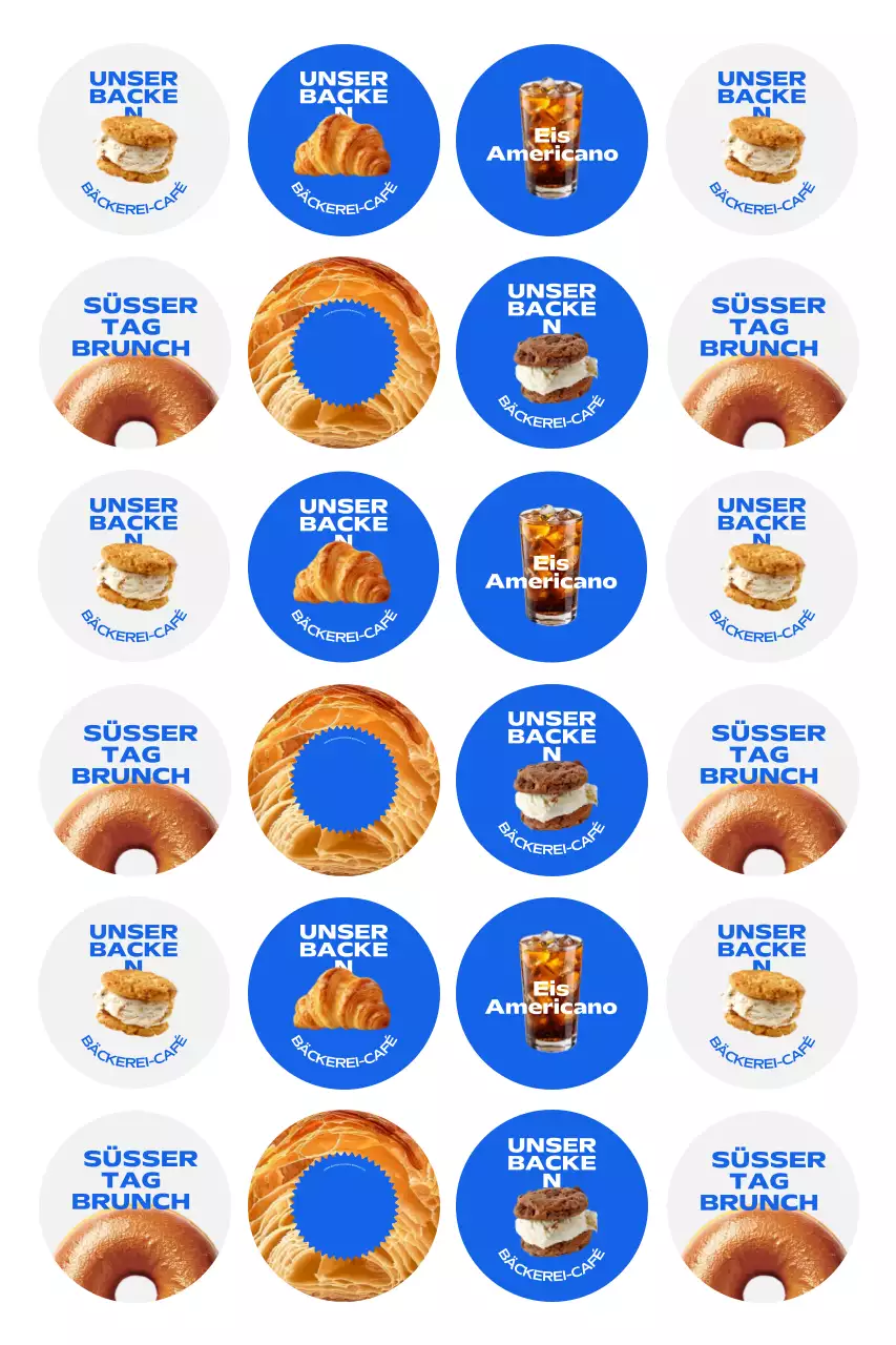 Werbung für die Blue Pop Bakery