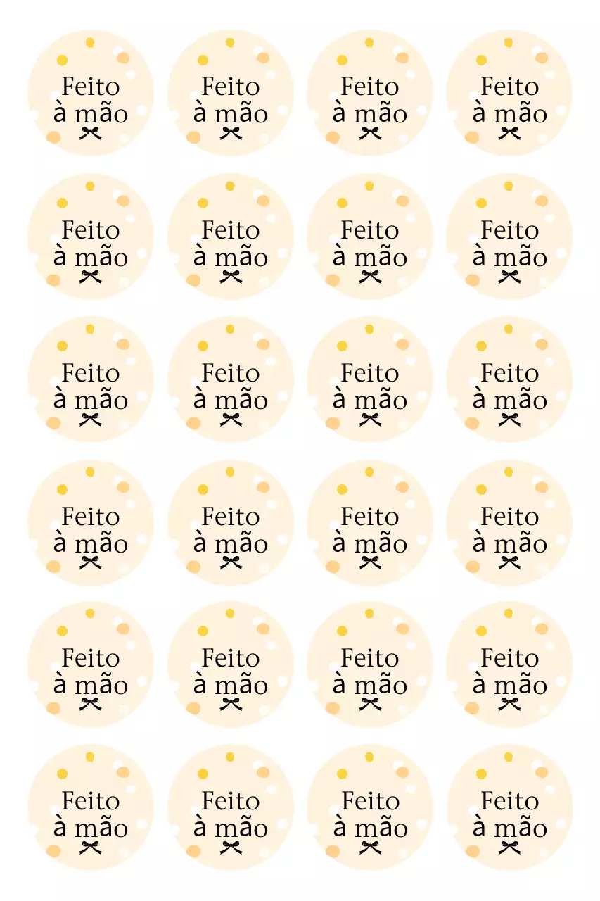 Adesivos simples bege feitos à mão