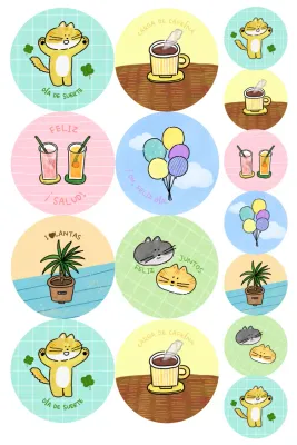 Lindos artículos adhesivos amarillos