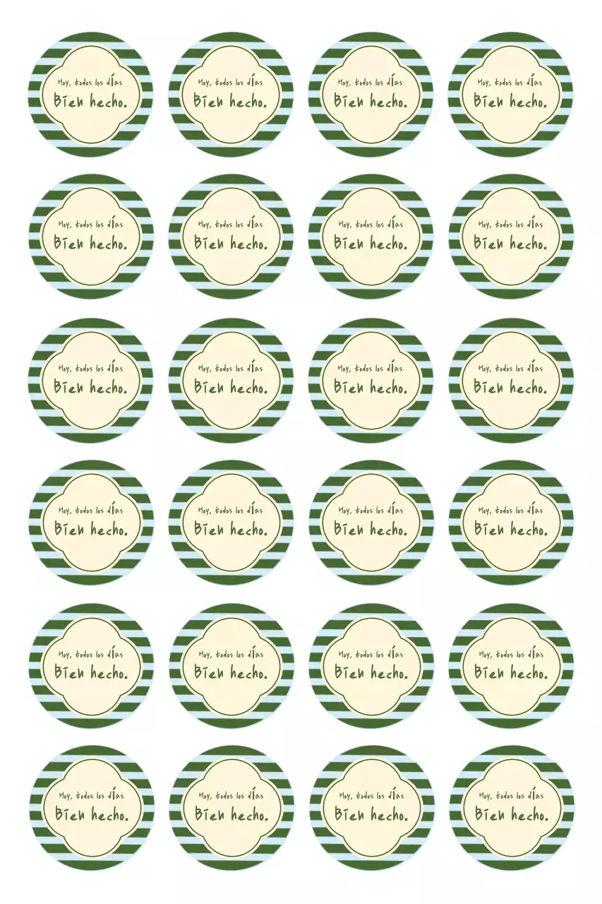 Pegatina verde simple de alegría