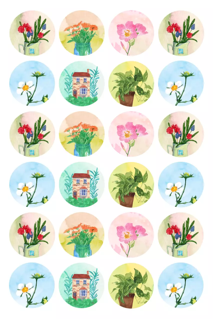 Produtos adesivos fofos azuis