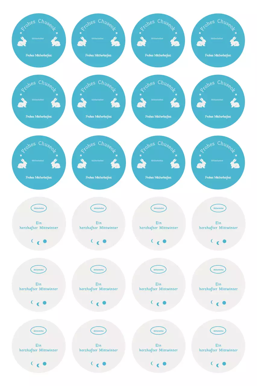 Himmelblauer einfacher Feiertagsaufkleber