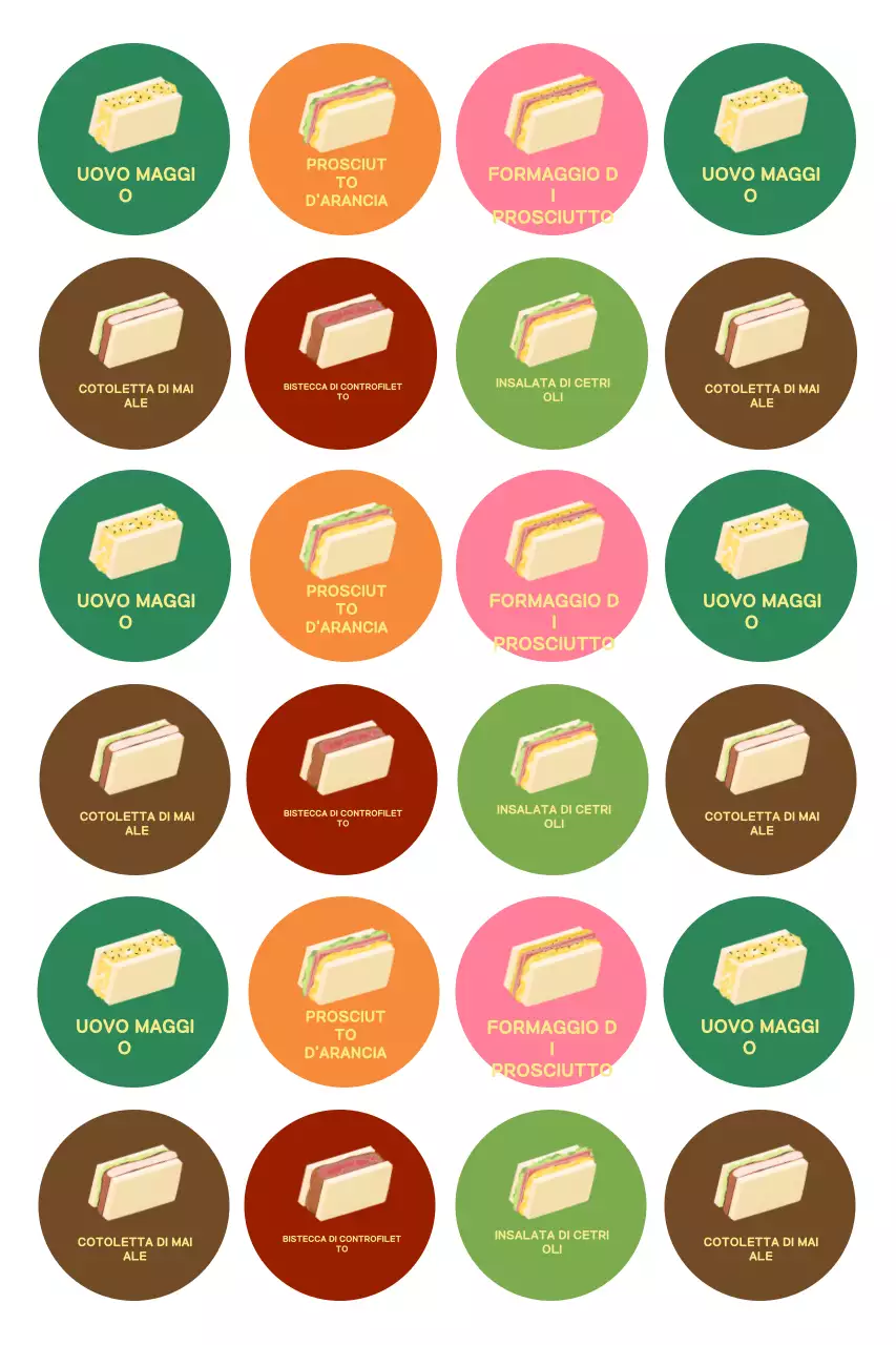 Adesivo semplice per sandwich verde