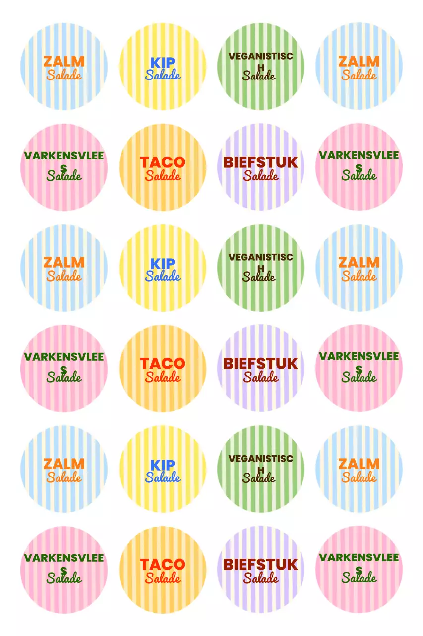 Blauwe eenvoudige salade sticker